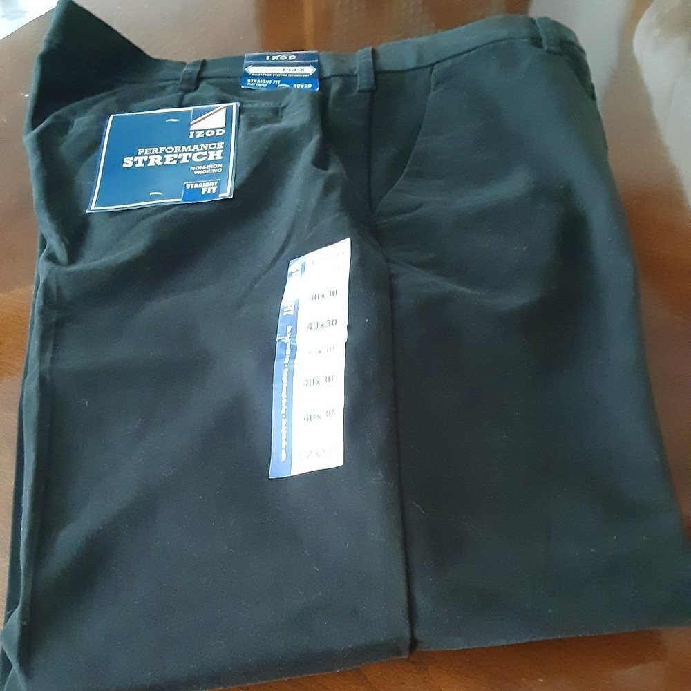 Izod 40x30  Black Sport Flex Performance Stretch Straight Leg Jeans